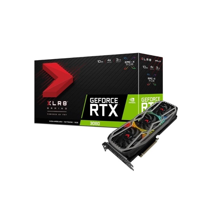 PNY XLR8 지포스 RTX 3080 REVEL EPIC-X RGB D6X 10GB Triple (해외구매)