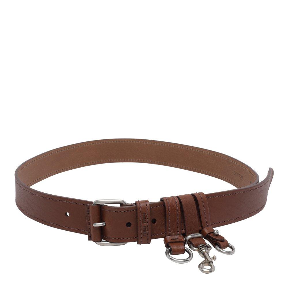 미우미우 로고 레더 벨트 5CC720/2G7UF0GVP B0011957555