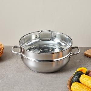 모던하우스 올스텐 바닥 3중 2단 찜기 32CM_이미지