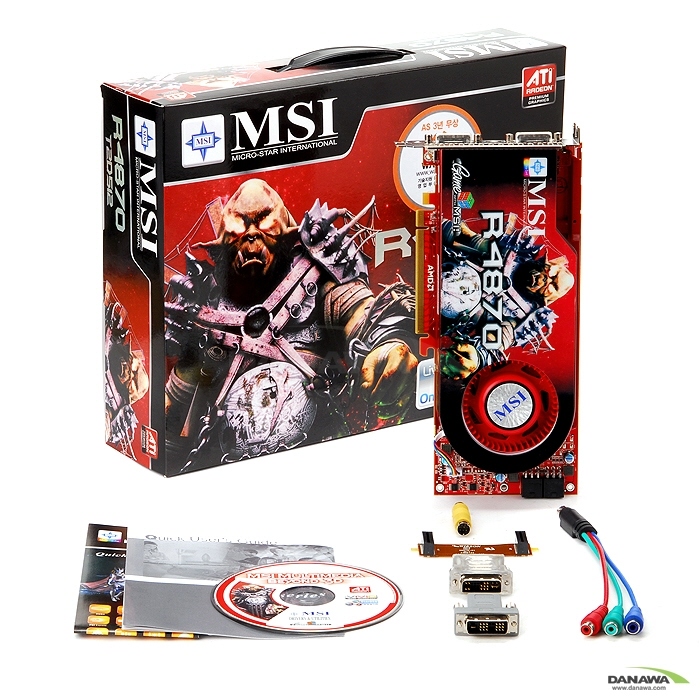 MSI �󵥿� HD 4870 R4870-T2D512 512MB