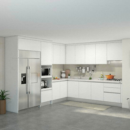 한샘 프리모SS ㄱ자 키큰장형+냉장고장형+전기쿡탑 (~6.8m)