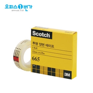 3M 스카치 투명 양면테이프 리필 665 12mm x 6.35m (1개)_이미지