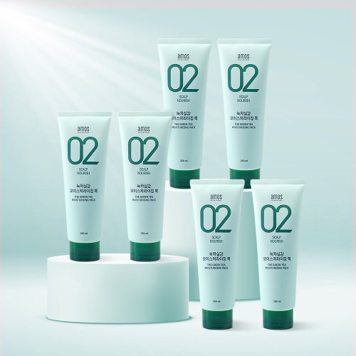 아모레퍼시픽 아모스프로페셔널 녹차실감 인텐시브 모이스처 팩 250ml (6개)