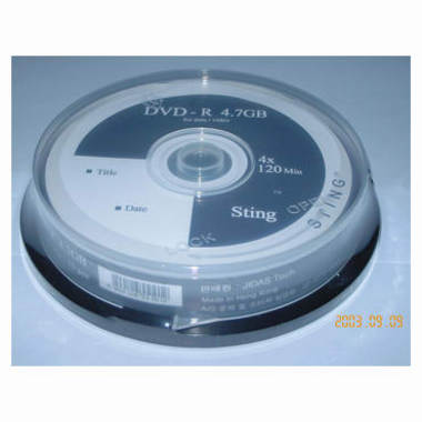 STING DVD-R 4.7GB 4x 케익 10장_이미지