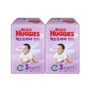 하기스 맥스드라이 팬티형 3단계 남아 64매 2팩 기저귀 NEW