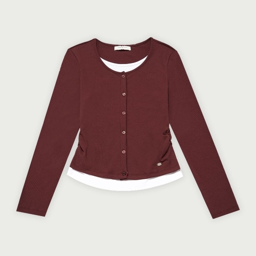 행텐 여성 웨일 슬림핏 가디건 레이어드 티셔츠_487 10530-131-613-45