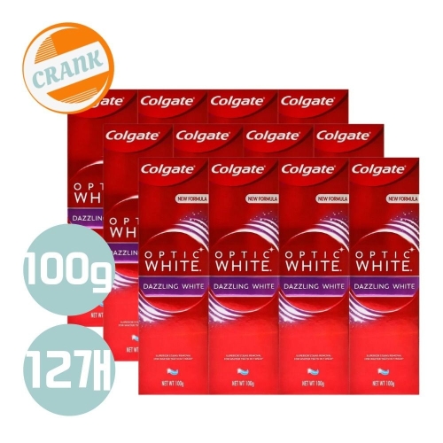 콜게이트 옵틱화이트 다즐링 민트 치약 100g (12개)