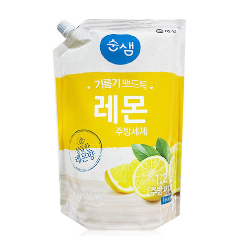  순샘 기름기뽀드득 레몬 주방세제 리필 1.2L [1개] 상품이미지