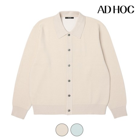 애드혹 남성 루즈핏 버튼다운 칼라 가디건 HA3GD01