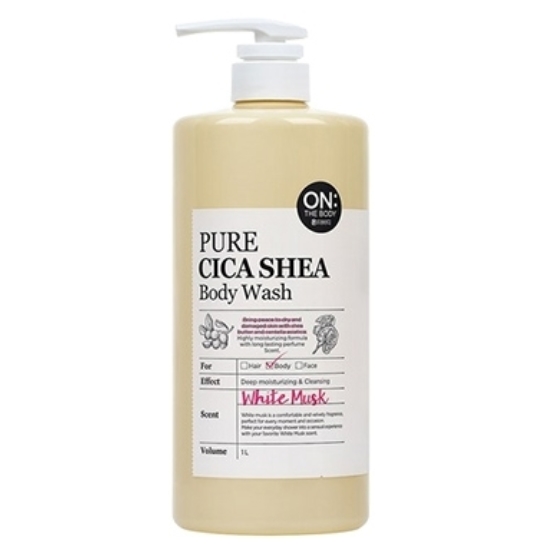 LG생활건강 온더바디 퓨어시카 쉐어 화이트머스크 바디워시 1000ml (3개)