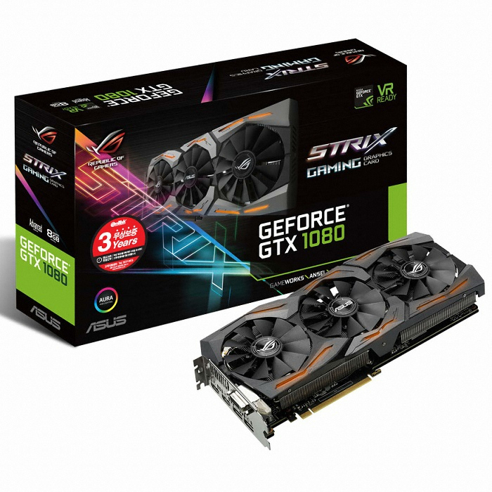 ASUS ROG STRIX 지포스 GTX1080 A8G GAMING D5X 8GB 이엠텍