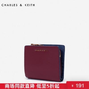 여성반지갑 CHARLES&KEITH 반지갑 CK6-10680741 구미 심플 순색여성자모지갑_이미지