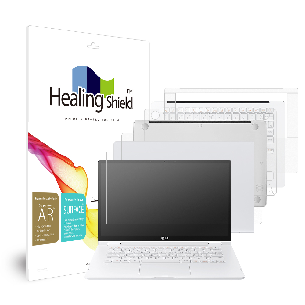 폰트리 힐링쉴드 LG전자 2021 그램14 14Z95N 14ZD95N 고화질 AR (액정보호필름 + 외부보호필름 3종 세트)