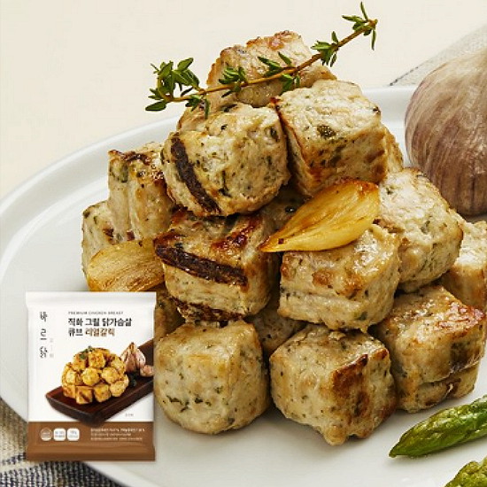 메디쿼터스 바르닭 직화 그릴 닭가슴살 큐브 리얼갈릭 100g (30개)