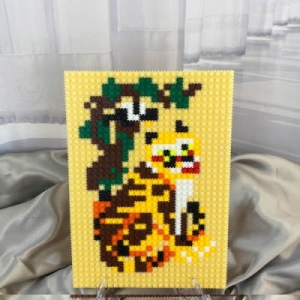 디폼 끼우기블럭 민화 액자 만들기-호작도