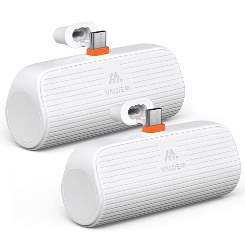 디엠케이코리아 밸류엠 PD 20W 미니 도킹 일체형 보조배터리 VM-PA5PD20WCP 5000mAh (C타입, 2개)_이미지