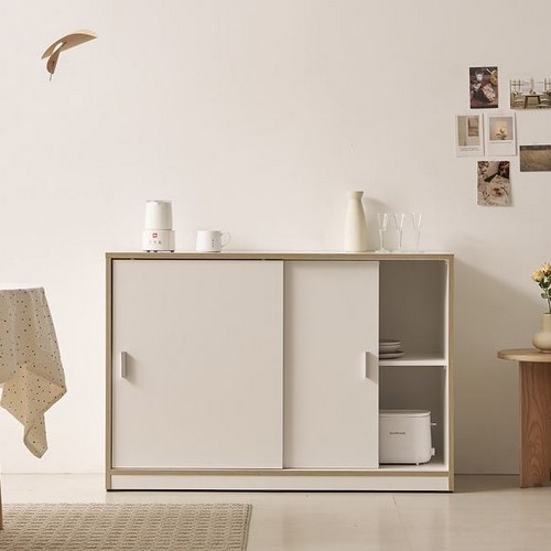 나무뜰 시크레 E0등급 폭깊은 주방 거실 슬라이딩 수납장 1200