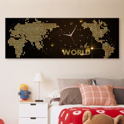 꾸밈 꾸밈  ct125-인더월드_세계지도_대형노프레임벽시계