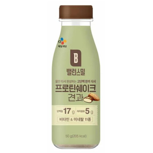 CJ제일제당 밸런스밀 프로틴쉐이크 견과 50g (20개)