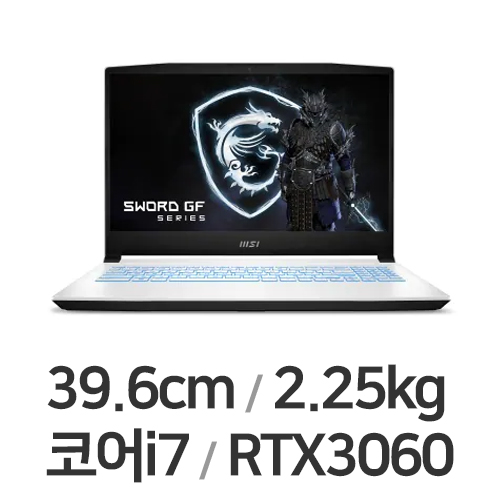 MSI GF시리즈 Sword GF66 A12UE 화이트 WIN11 32GB램 (SSD 512GB)