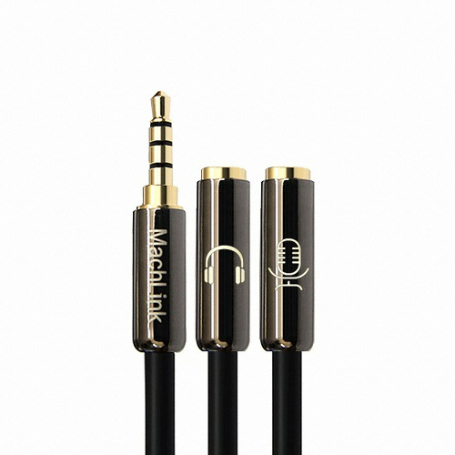 마하링크 4극 스테레오 3극 Y 케이블 (ML-S4YH015) (0.2m)_이미지