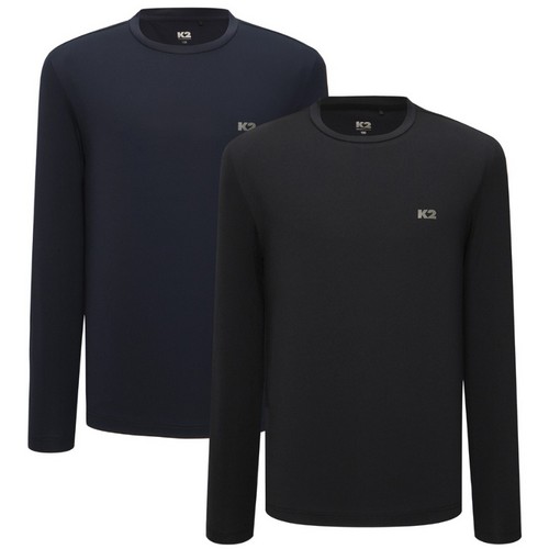 K2 E 긴팔 기본 라운드 티셔츠 1+1 GMU25281Z1_이미지