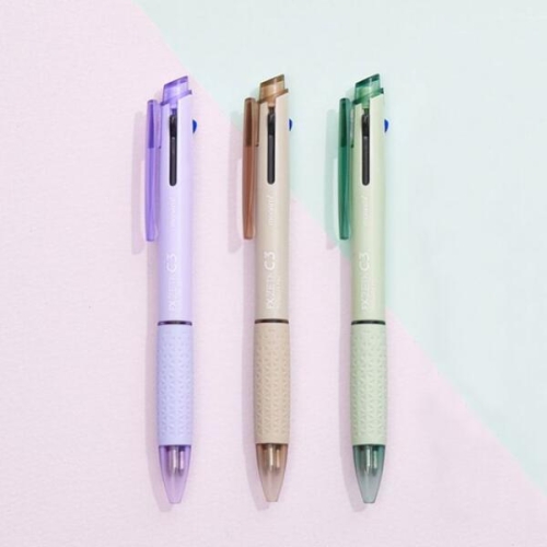 모나미 FX-ZETA-C3 3색 볼펜 0.5mm (12개)