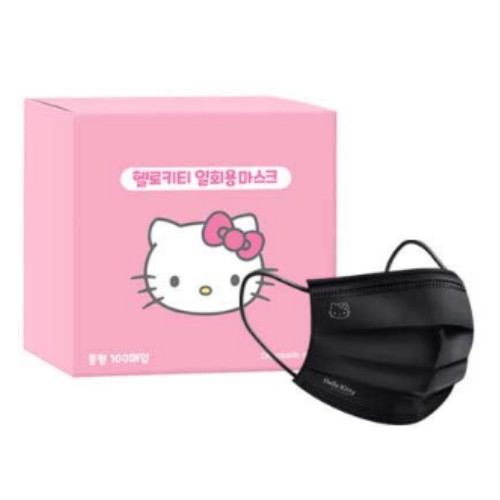 헬로키티 중형 블랙 100매입