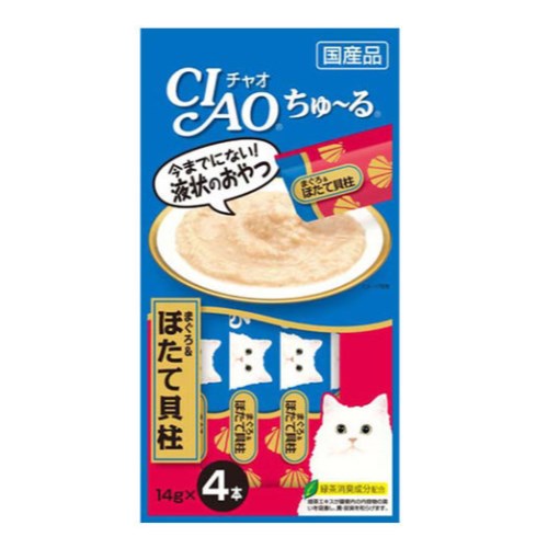 이나바 캣 챠오츄르 참치&가리비관자 4SC-77 56g (14g x 4p) (1개)_이미지