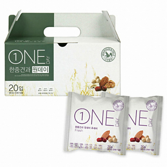 산과들에 한줌견과 원데이 후레쉬 20g 20개입 선물세트 (1개)