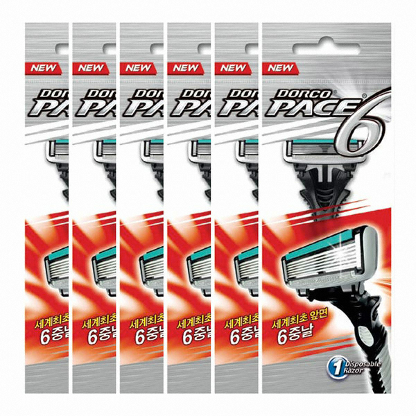 도루코 페이스6 일회용면도기 SX A100 (6개)_이미지
