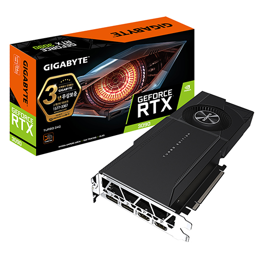 GIGABYTE 지포스 RTX 3090 TURBO D6X 24GB 제이씨현