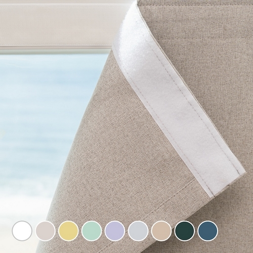 올댓하우스 못없이 설치하는 가리개 50% 암막 찍찍이 커튼 (맞춤제작, ~85x~130cm)_이미지