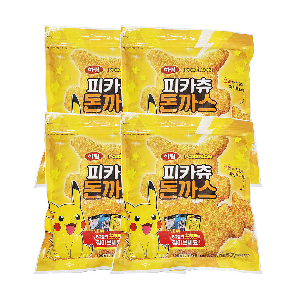 하림 포켓몬 피카츄 돈까스 500g (4개)_이미지