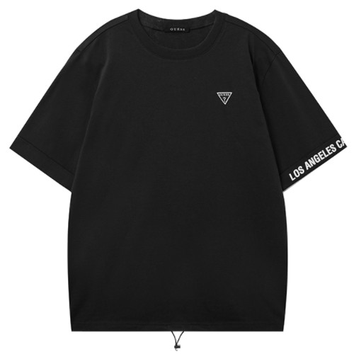 게스 밑단 스트링 세미오버핏 반팔티 NM2K0375