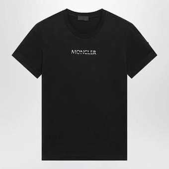몽클레르 블랙 코튼 로고 티셔츠 8C0001289B8Q/XN_MONCL-999_323-XS