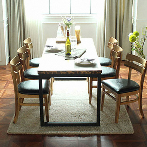 라미에스 키첸 아카시아 원목 식탁 1700 (의자6개)