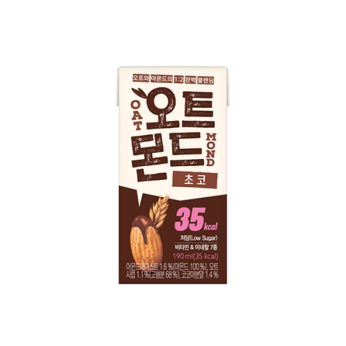 롯데칠성음료 오트몬드 저당 초코 190ml (72개)_이미지