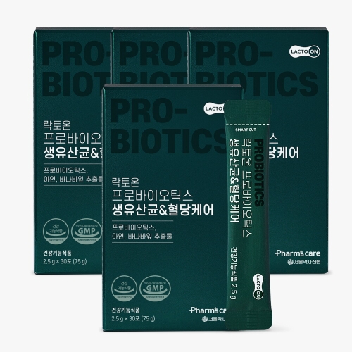 서울약사신협 락토온 프로바이오틱스 생유산균&혈당케어 2.5g 30포 (4개)_이미지