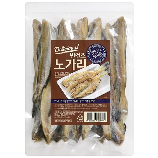 해맑은푸드 반건조 노가리 대 7~9개(마리) 700g (1개)_이미지