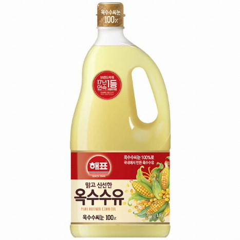 해표 옥수수유 1.8L이미지입니다. 누르면 해당 게시물로 새창이동합니다.