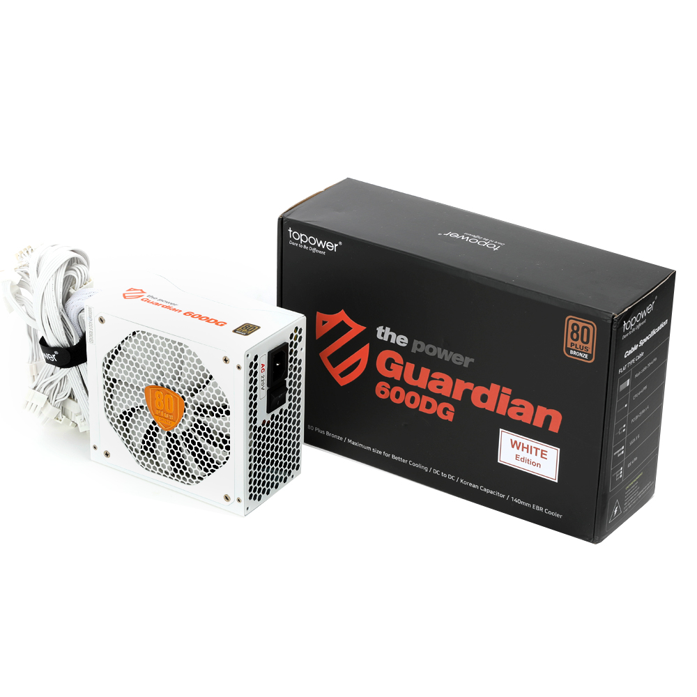 topower Guardian TOP-600DG Single Rail 80PLUS브론즈화이트_이미지