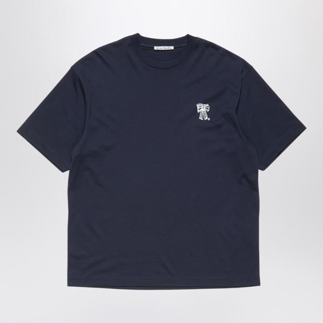 아크네스튜디오 아크네 스튜디오 Logo t shirt navy blue CL0458UACO/XM ACNE-885 127-L/M Blue 포함_이미지