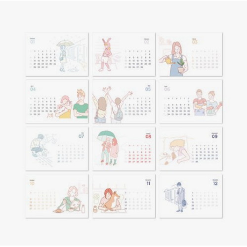 에이블밤부 2023 아트 캘린더 2 Hello weekend