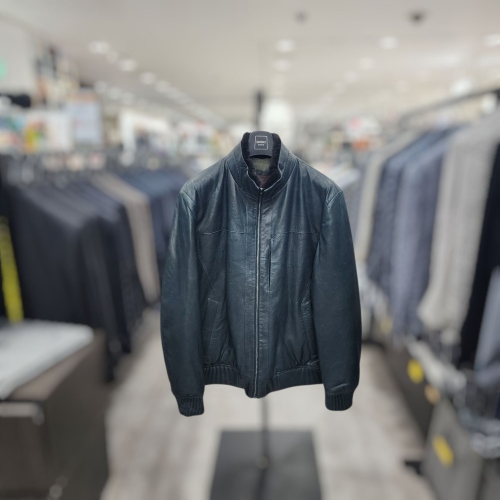 바쏘옴므 그린 이태리 천연 양가죽 탈착 밍크퍼 구스다운 패딩 점퍼 WSY4UA71AGN_이미지