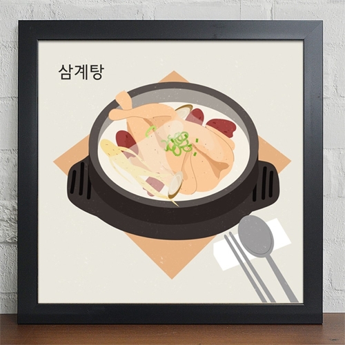 꾸밈 꾸밈  cz183-여름보양식4대천왕디자인액자