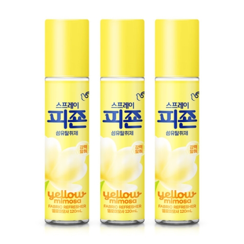 피죤 섬유탈취제 옐로미모사 120ml (3개)_이미지