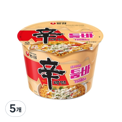 농심 신라면 툼바 큰컵 113g (5개)