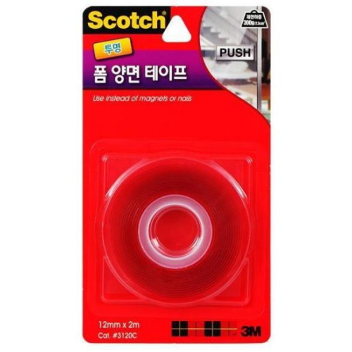 3M 스카치 3212 투명 폼 양면테이프 12mm