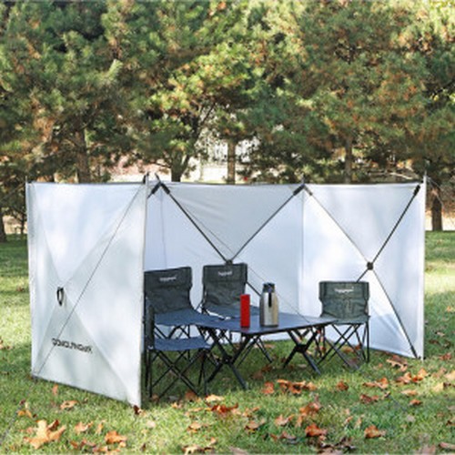 Bayei 4단 원터치 윈드브레이크 스크린 해외구매 (560x140cm)